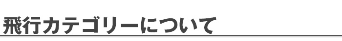 飛行カテゴリーについて